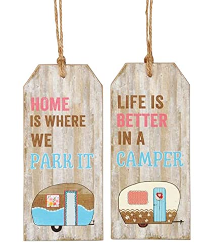 itsisa 2er Set Holzschild Camping - Schild im Retro Look, Türschild, Deko Wohnwagen Wohnmobil, Urlaub itsisa 2er Set Holzschild Camping - Schild im Retro Look, Türschild, Deko Wohnwagen Wohnmobil, Urlaub von itsisa