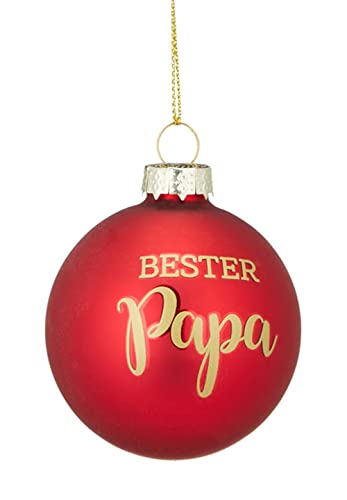 Christbaumkugel Bester Papa - Baumschmuck Familie, Baumkugel von itsisa