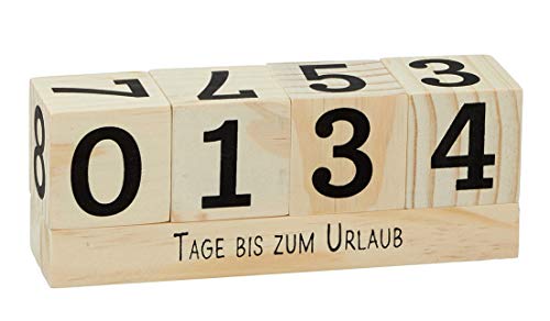 itsisa Countdown Würfel aus Holz, Vintage Look - Tage bis - Countdown Zähler, Countdown Würfel, Weihnachts Countdown, Geb von itsisa