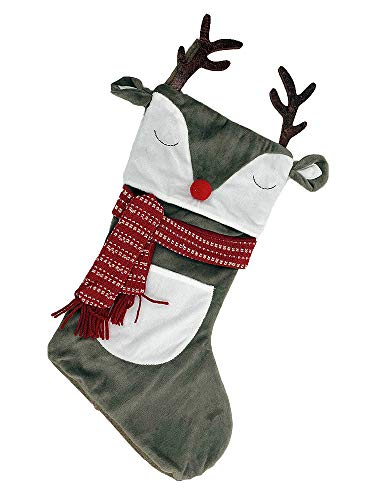 itsisa Grosser Nikolausstrumpf Weihnachtssocke Rentier - Nikolausstiefel, Weihnachtsdekoration von itsisa