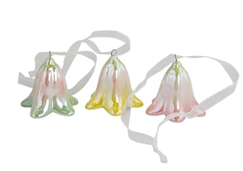 itsisa Hängedeko Blüten (3er Set) D:5 cm aus Dolomit - Blüte zum Hängen, Deko Blume, Türdeko, Dekoration Frühling von itsisa