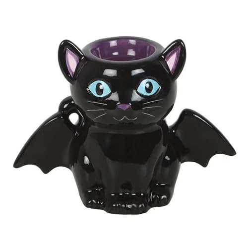 itsisa Ölbrenner Duftlampe Fledermaus Katze, schwarz - Halloween Wachswärmer, Verdunster, Duftlampe, Aromalampe für Duftöl und Duftwachs, Deko itsisa Ölbrenner Duftlampe Fledermaus Katze, schwarz - Halloween Wachswärmer, Verdunster, Duftlampe, Aromalampe für Duftöl und Duftwachs, Deko von itsisa