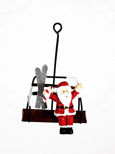 Santa in Ski Gondel zum Aufhängen, Baumschmuck, Baumhänger, Weihnachtsmann, Winterdeko Skigondel von itsisa