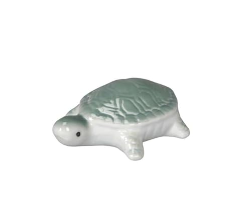 itsisa Schildkröte 8x6 cm aus Porzellan schwimmend als Teich Deko - Deko für Vogeltränke, Fische, Gartenteich, Schwimmtiere, Gartendeko von itsisa