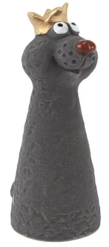 itsisa Zaunhocker Maulwurf mit Krone H: 22 cm aus Keramik - Zaun Deko Garten, Tierfigur Pfostenhocker, Zaunfigur, Gartendeko, Zaunstecker von itsisa