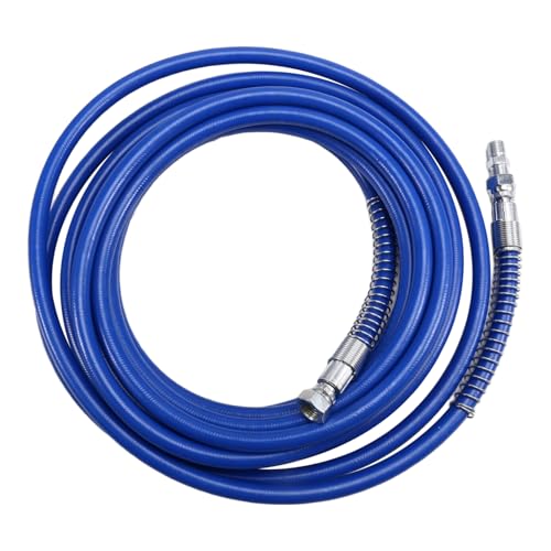 iubfegt 1/4-Airless-Farbspritzschlauch Hochdruck-Universal-FarbspritzgeräT Flexibler Faserschlauch 3300 PSI (25FT, Blau) von iubfegt