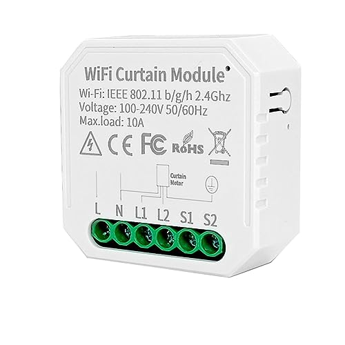 iubfegt 1 Stück Tuya WIFI Smart Curtain Schalter APP Fernbedienung Kunststoff 100-240VAC für Home Sprachsteuerung von iubfegt
