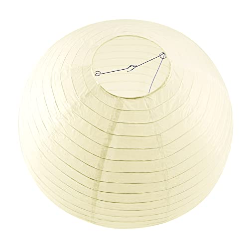 iubfegt 1 X Chinese Japanese Paper Lantern Lampenschirm Für Partyhochzeit, 50 Cm (20) Cremeweiß von iubfegt