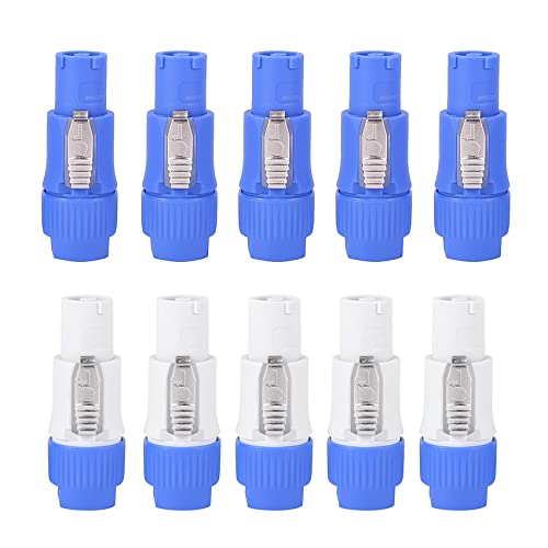 iubfegt 10 Teile/Los Nac3Fca Speakon Stecker 3 Pin Powercon Stecker 20A 250 V Ac Power Verbinder Blau und iubfegt 10 Teile/Los Nac3Fca Speakon Stecker 3 Pin Powercon Stecker 20A 250 V Ac Power Verbinder Blau und von iubfegt