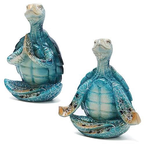 iubfegt 2 Stück Meeresschildkröten-Yoga-Figuren-Dekorationen, Meditations-Yoga-Schildkröten-Dekoration, Garten-Meditierende Yoga-Schildkröten-Figur, Heimdekorationen iubfegt 2 Stück Meeresschildkröten-Yoga-Figuren-Dekorationen, Meditations-Yoga-Schildkröten-Dekoration, Garten-Meditierende Yoga-Schildkröten-Figur, Heimdekorationen von iubfegt