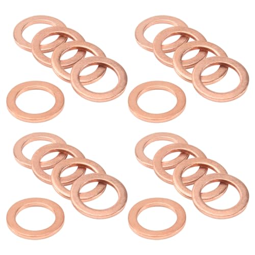 iubfegt 20 Stueck 12mm x 18mm x 1.5mm Kupfer Unterlegscheibe Ringeinfueger Dicht iubfegt 20 Stueck 12mm x 18mm x 1.5mm Kupfer Unterlegscheibe Ringeinfueger Dicht von iubfegt