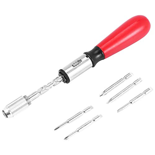 iubfegt 260MM Spiral Schraubenzieher Hand Drücken Ratschen Schraubendreher Mit Schlitz Und Schraubendreher Bits von iubfegt
