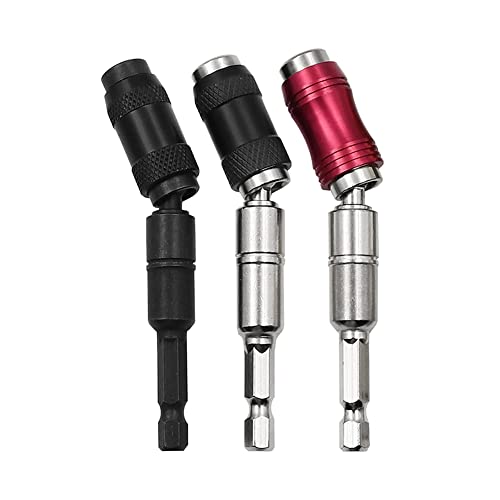 iubfegt 3-Teiliger Magnetischer Drehbohrerhalter, Magnetischer Schwenkbarer Bitspitzenhalter, Flexibler Schnellspanner-Schraubendreher-Bithalter A von iubfegt