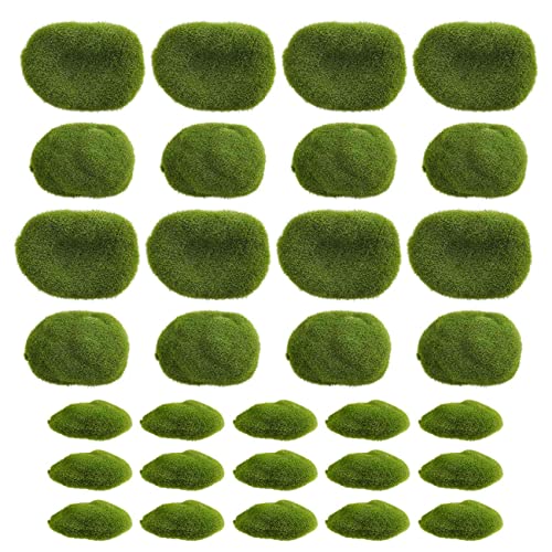 iubfegt 30 StüCke 3 Größe KüNstlich Moss Rocks Dekorative, GrüNe Moos BäLle, für Blumen Arrangements GäRten und Basteln iubfegt 30 StüCke 3 Größe KüNstlich Moss Rocks Dekorative, GrüNe Moos BäLle, für Blumen Arrangements GäRten und Basteln von iubfegt