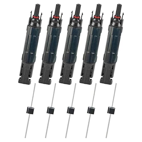 iubfegt 5 Stück PV-Solarpanel-Stecker/Buchse, 30 A, Integrierte Dioden-Inline-Sicherung, Solar-Draht-Stecker, Wasserdicht, Anti-Rückfluss, Einfache Installation, Einfach zu Bedienen. iubfegt 5 Stück PV-Solarpanel-Stecker/Buchse, 30 A, Integrierte Dioden-Inline-Sicherung, Solar-Draht-Stecker, Wasserdicht, Anti-Rückfluss, Einfache Installation, Einfach zu Bedienen. von iubfegt