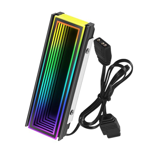 iubfegt 5V ARGB Sync Computer 2280 SSD M2 Radiator PC RGB M.2 Nvme KüHlköRper Solid State Drive Cooling Radiato A von iubfegt