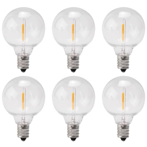iubfegt 6 StüCk G40 Led Licht GlüHbirnen, E12 Schraube Sockel Bruchsichere LED Globe Licht GlüHbirnen für Solar Lichter Ketten Warmweiß iubfegt 6 StüCk G40 Led Licht GlüHbirnen, E12 Schraube Sockel Bruchsichere LED Globe Licht GlüHbirnen für Solar Lichter Ketten Warmweiß von iubfegt