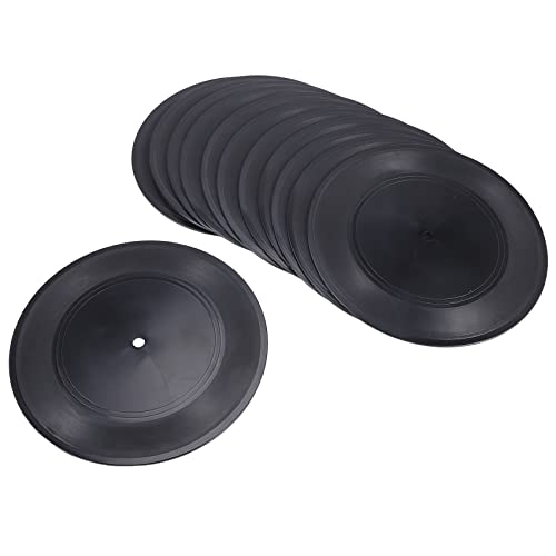 iubfegt Blank Vinyl Schallplatten 7 CD für Raumdekoration CD Wanddekoration Vinyl Schallplatten Schwarz GefäLschte Schallplatten (12 StüCk) von iubfegt