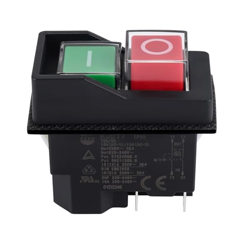 iubfegt Elektromagnetische Schalter Druckschalter für GartengeräTe KJD17 220V 4 Pin -Terminals iubfegt Elektromagnetische Schalter Druckschalter für GartengeräTe KJD17 220V 4 Pin -Terminals von iubfegt
