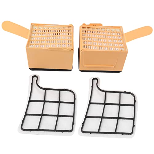 iubfegt Filterset 2 Motorschutzfilter (Motorfilter) + 2 HEPA (Mikro) Filter/Mikrofilter/Hepafilter Geeignet fuer Kobold VK 135, 136, VK135, VK136 von iubfegt