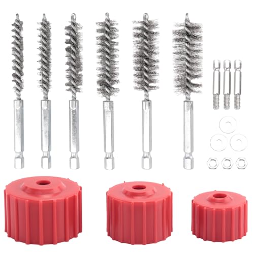 iubfegt Kupferrohr-Reiniger-Set für Bohrmaschine, Rohrreinigungsbürste, Reinigt Kupferrohre, Schläuche und Fittings zum Löten iubfegt Kupferrohr-Reiniger-Set für Bohrmaschine, Rohrreinigungsbürste, Reinigt Kupferrohre, Schläuche und Fittings zum Löten von iubfegt