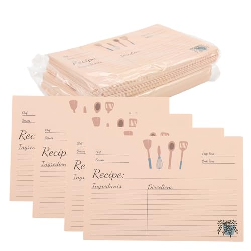 iubfegt Rezeptkarten-Set 4x6 Aus 100 Doppelseitigen, Dicken, Kartonierten Rezeptkarten. Leeres Rezeptkarten-Kit für Mutter, Schwester, Tochter, Freundin Als Geschenk. von iubfegt