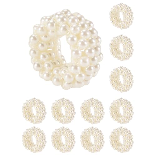 iubfegt Servietten Ring 12-Teiliges Set, WeißE Perle Hochzeit Servietten Schnalle Tisch Dekoration iubfegt Servietten Ring 12-Teiliges Set, WeißE Perle Hochzeit Servietten Schnalle Tisch Dekoration von iubfegt