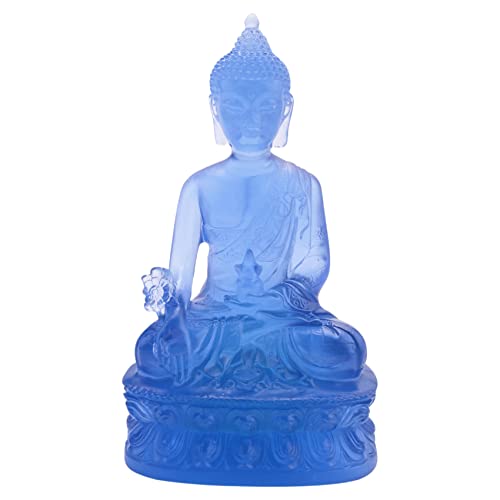 iubfegt Tibetische Medizin Buddha Statue, Durchscheinendes Harz Buddha Skulptur Meditation Spirituelles Sammler StüCk - Blau iubfegt Tibetische Medizin Buddha Statue, Durchscheinendes Harz Buddha Skulptur Meditation Spirituelles Sammler StüCk - Blau von iubfegt