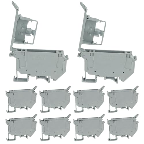 iubfegt UK5- UK5RD Ohne LED, DIN-Schienen-Sicherungsklemmensockel, Trennklemmenblock-Schraubklemme (Packung mit 10 Stück,), Einfache Installation von iubfegt