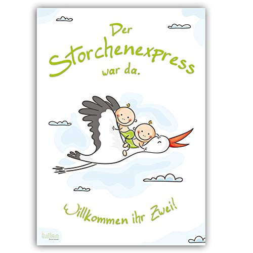 iulias Freude schenken! Poster zur Geburt von Zwillingen I Storch mit Babys I Unisex I DIN A2 Plakat 59,4 x 42 cm I Willkommen zuhause Begrüßung mit Klapperstorch iulias Freude schenken! Poster zur Geburt von Zwillingen I Storch mit Babys I Unisex I DIN A2 Plakat 59,4 x 42 cm I Willkommen zuhause Begrüßung mit Klapperstorch von iulias Freude schenken!