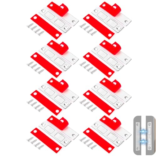 Magnete für Schranktüren,iulrtba 8 Stück Ultra Dünn Doppelte Magnetschnäpper Schranktüren Türmagnet Selbstklebend Türmagnete, Magnetverschluss Tür leistungsstarke Magnetische Verriegelung für Schrank von iulrtba