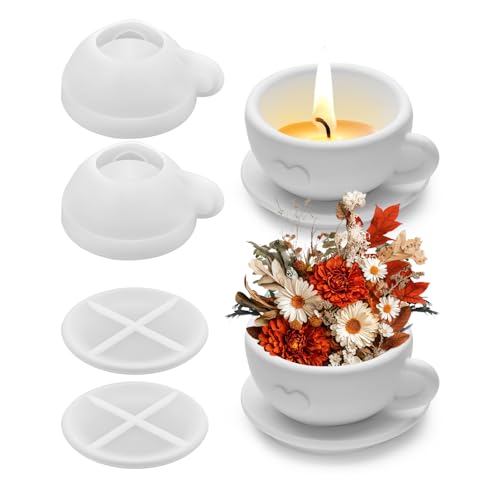 iulrtba 4 Stück Silikonformen Gießformen, Kaffeetasse Gießformen Silikon, Gießform Kerzenhalter, für DIY Projekt Epoxidform Heimdekoration iulrtba 4 Stück Silikonformen Gießformen, Kaffeetasse Gießformen Silikon, Gießform Kerzenhalter, für DIY Projekt Epoxidform Heimdekoration von iulrtba