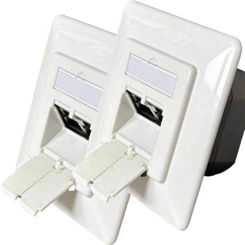 iv.sys | 2 x Cat 6a Datendose | Unterputz-Datendose mit geschirmtem Zinkdruckgussgehäuse | Kabelzuführung von oben/unten von iv.sys