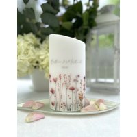 Mohnwiese Blumenwiese Hochzeitskerze Modern Personalisiert | 1695 von ivyandjacob