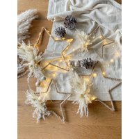 Trockenblumenkranz Stern Türkranz Winterkranz Weihnachtsstern von ivyandroseDE