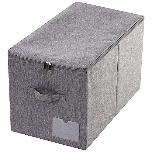 iwill CREATE PRO 56 (L) x 32 (B) x 33 cm (H) Faltbare Wintergarderobe Aufbewahrungsbox mit Reißverschlussdeckel, Dunkelgrau von iwill CREATE PRO