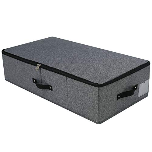 iwill CREATE PRO 75 * 38 * 18 cm, Starre Aufbewahrungsbehälter für Kleidungsstücke unter dem Bett, zusammenklappbar und waschbar, weicher Reißverschlussdeckel, Schwarzgrau iwill CREATE PRO 75 * 38 * 18 cm, Starre Aufbewahrungsbehälter für Kleidungsstücke unter dem Bett, zusammenklappbar und waschbar, weicher Reißverschlussdeckel, Schwarzgrau von iwill CREATE PRO