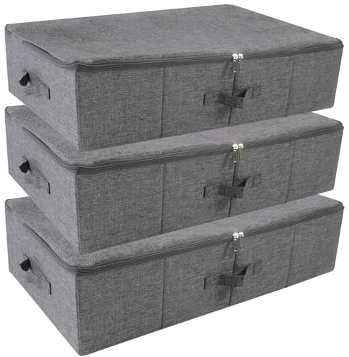 iwill CREATE PRO Unterbett-Aufbewahrungsboxen mit Reißverschlussdeckel für Kleidung, Decken für Schlafzimmer, faltbar, waschbar, starr, Studentenwohnheim, Kleiderschrank, Regalkörbe, 3 Stück, iwill CREATE PRO Unterbett-Aufbewahrungsboxen mit Reißverschlussdeckel für Kleidung, Decken für Schlafzimmer, faltbar, waschbar, starr, Studentenwohnheim, Kleiderschrank, Regalkörbe, 3 Stück, von iwill CREATE PRO