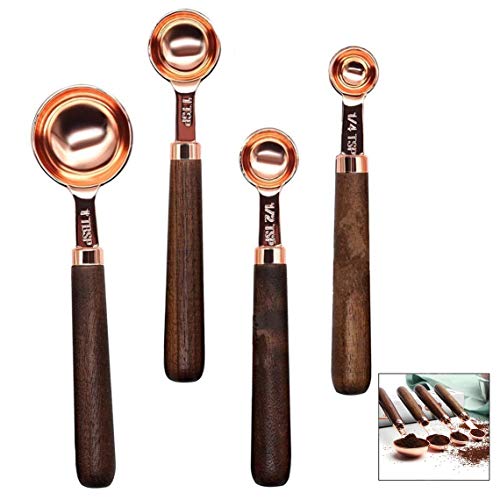 iwobi Kupfer-Messlöffel Edelstahl Messlöffel Set,Teelöffel Messlöffel Messlöffel mit Genau Messmarken -Rotgold iwobi Kupfer-Messlöffel Edelstahl Messlöffel Set,Teelöffel Messlöffel Messlöffel mit Genau Messmarken -Rotgold von iwobi