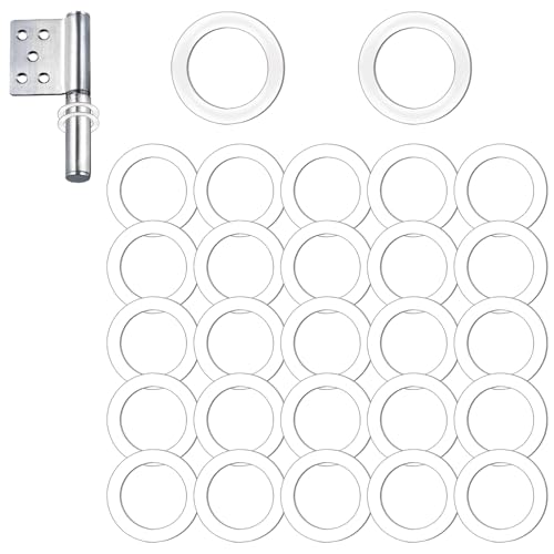 iwontalersy 60 Stück Kunststoff Zimmertüren Unterlegscheiben,Spezial Fitschenringe aus Kunststoff,Passend für Standard-Zimmertüren(15 * 10 * 1mm) von iwontalersy