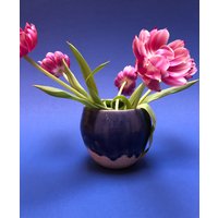 Vase "Clara" | Steinzeugvase Mit Glasur Deko Unikat Keramikvase Handmade Objektvase Blumenvase von ixlCeramics