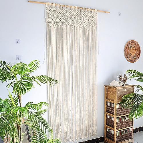 iyoimono Makramee Woven Wandbehang Boho Wandteppich Gewebt Tapisserie Tür Hängend, Türvorhänge für Haus Home Decor Geschenke Apartment Schlafsaal Raumdekoration 80cm (W) x 200cm (L) von iyoimono