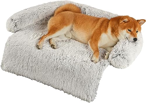 iyoimono Plüsch Hundebett Flauschig rutschfest Hundebetten Abnehmbarem Waschbar Hundekissen Hundesofa für Kleine Hunde Mittelgroße Hunde Hundematte Hundedecke Haustierbett Hellbraun 60 X 55 X 10 cm von iyoimono