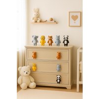 Möbelgriff Scandi Look Für Kinderzimmer - Möbelknauf Kommode Babyzimmer Tierknauf Griff Löwe Panda Fuchs Koala Nilpferd Möbelgriff Scandi Look Für Kinderzimmer - Möbelknauf Kommode Babyzimmer Tierknauf Griff Löwe Panda Fuchs Koala Nilpferd von iziandme