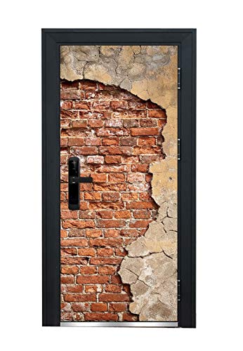 izielad 3D Ziegel Tür Wandbild Wanddekoration Aufkleber Selbstklebende Backstein Kunst Wandbild Dekor Tapete Abnehmbare Wandtattoo Wohnkultur 90X200CM izielad 3D Ziegel Tür Wandbild Wanddekoration Aufkleber Selbstklebende Backstein Kunst Wandbild Dekor Tapete Abnehmbare Wandtattoo Wohnkultur 90X200CM von izielad