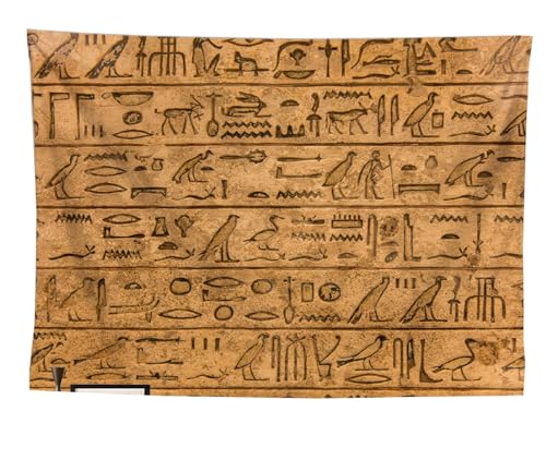 izielad Ägyptischer Wandteppich Hieroglyphische Schnitzereien Wohnzimmer Wohnheim Wandbehang Tapisserie Wand Dekor 3D Print Art 150X200CM 59X78.7IN von izielad
