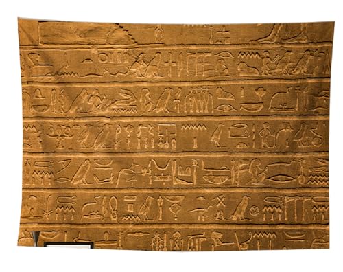 izielad Ägyptischer Wandteppich Hieroglyphische Schnitzereien Wohnzimmer Wohnheim Wandbehang Wandteppich 150X200CM 59X78.7IN von izielad