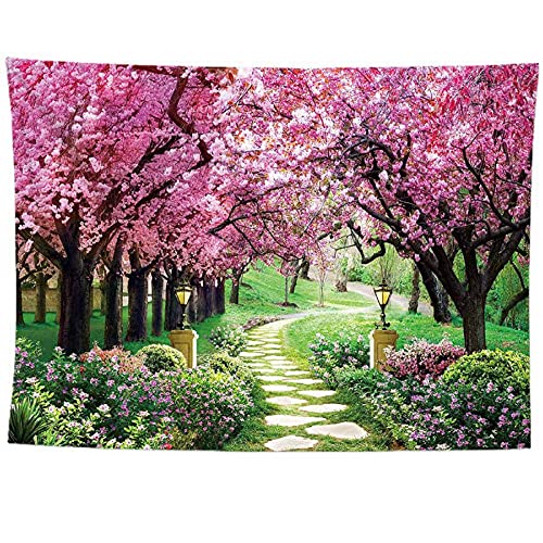 izielad Frühlings Garten Rosa Blumen Baum Kirschblüten Wandbehang Tapisserie für Schlafzimmer Wohnzimmer Wohnheim 150X230CM 59X90.5IN izielad Frühlings Garten Rosa Blumen Baum Kirschblüten Wandbehang Tapisserie für Schlafzimmer Wohnzimmer Wohnheim 150X230CM 59X90.5IN von izielad