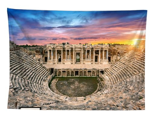 izielad Hierapolis Wandteppich Wandbehang Tapisserie für Schlafzimmer Wohnzimmer Wohnheim 100X150CM 39.3X59IN von izielad