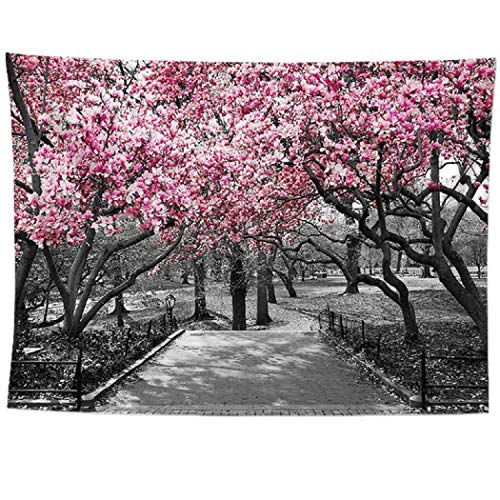 izielad Kirschblüten Wanddecke Japanische Natur Landschaft Wandteppich Natürliche Anziehungskraft Wandtuch Dekor Wohnzimmer Home 180X230CM 70.8X90.5IN von izielad